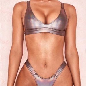 House of CB MONSOON iridescent bronze bikini